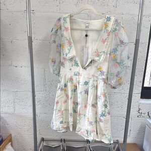 For Love & Lemons Majorie Mini Dress - Cute Floral Spring / Easter Dress - NWT